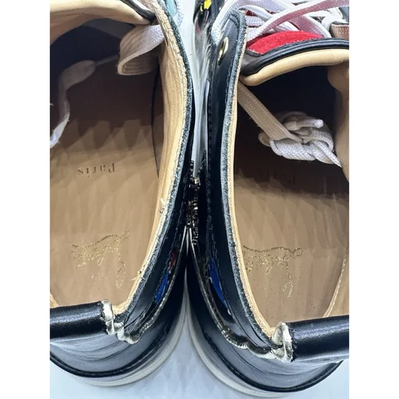 Christian Louboutin Louis Junior Graffiti Print Black Leather High Top 44